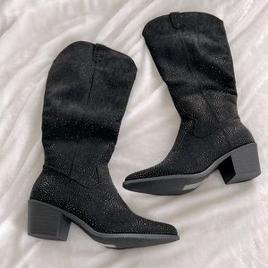 Black Sparkle Cowgirl Boots, size 11